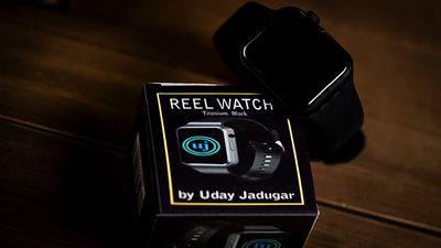 REEL WATCH Titanium Black with black band smart watch (KEVLAR) by Uday Jadugar - Trick product video — 52Kards