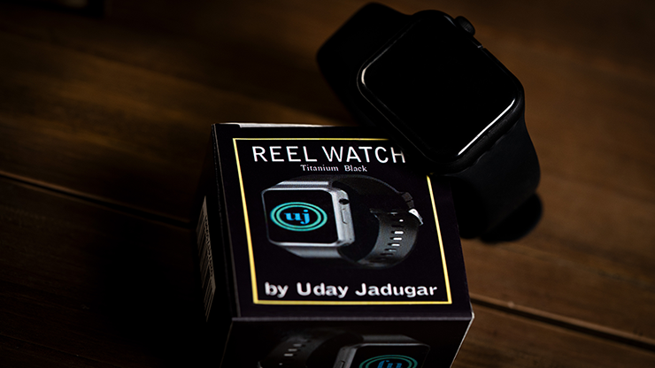 REEL WATCH Titanium Black with black band smart watch (KEVLAR) by Uday Jadugar - Trick product video — 52Kards