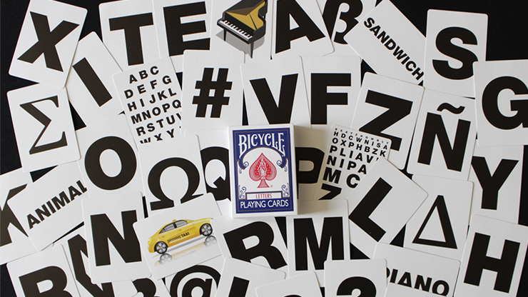 Bicycle Special LETTERS Blue Playing Cards (plus 10 Online Effects) product video — 52Kards