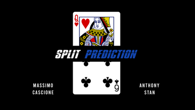 Split Prediction Blue (Gimmicks and online instructions) by Massimo Cascione & Anthony Stan - Trick product video — 52Kards