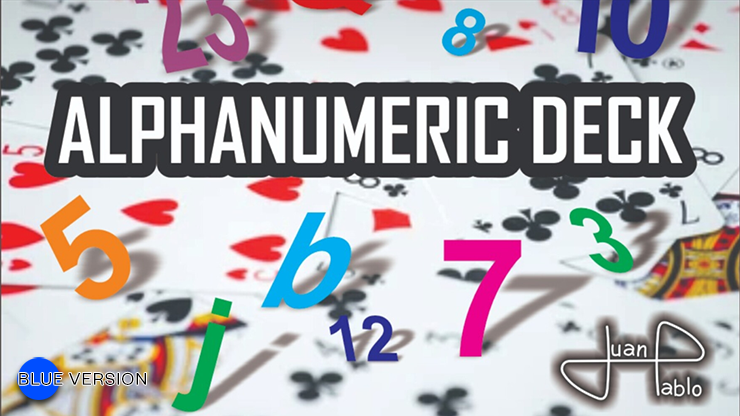 ALPHANUMERIC DECK BLUE by Juan Pablo - Trick product video — 52Kards
