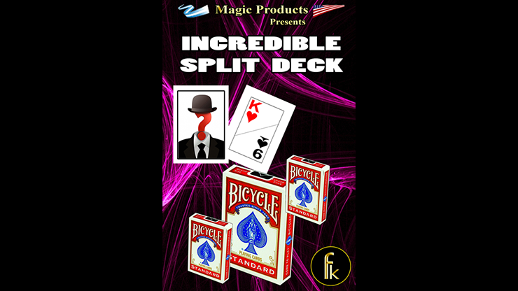 Incredible Split Deck Plus (Gimmicks and Online Instructions) by Magic Music Entertainment product video — 52Kards
