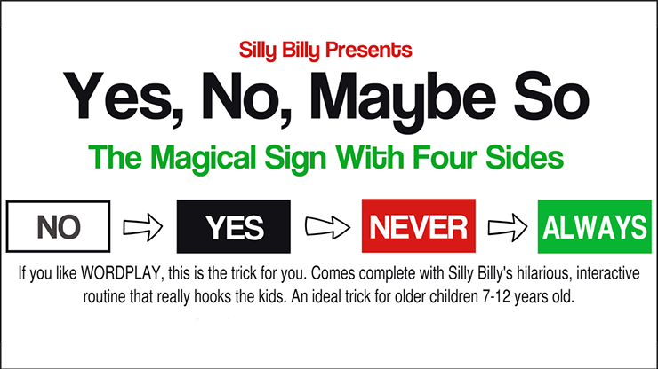 Yes, No, Maybe So by Silly Billy - Trick product video — 52Kards