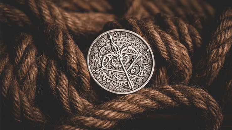 BOW AND ARROW COIN SILVER ( Gimmick and Online Instructions)  by Bacon Magic - Trick product video — 52Kards