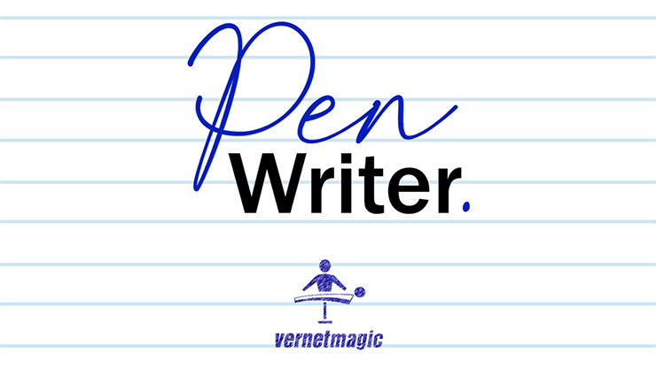 PEN WRITER Blue (Gimmicks and Online Instructions) by Vernet Magic - Trick product video — 52Kards