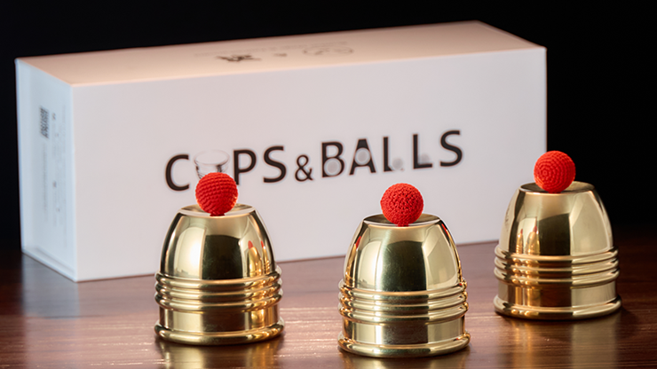 Cups and Balls Set (Brass With Black Matt Inner) by Bluether Magic and Raphael product video — 52Kards