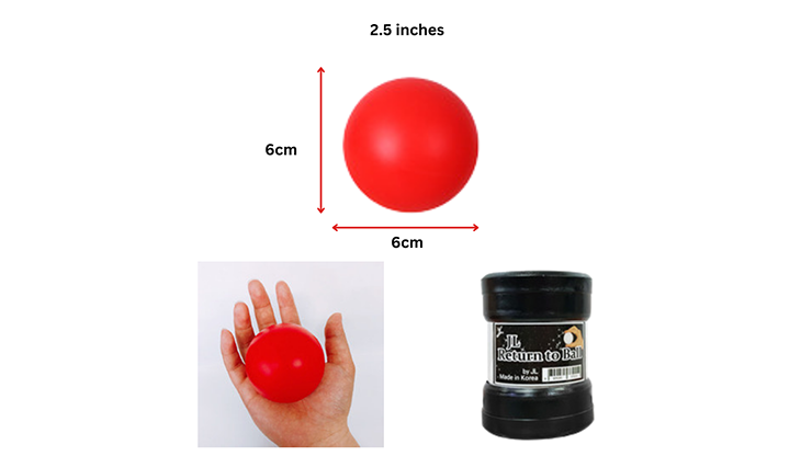 Return Ball (Red, 2.5") by JL Magic product video — 52Kards