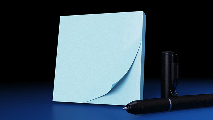 The Iarvel Magic Post-It Pad (Blue) by Iarvel Magic product video — 52Kards