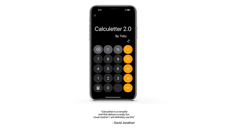 Calculetter 2.0 by Toby Z. video DOWNLOAD product video — 52Kards
