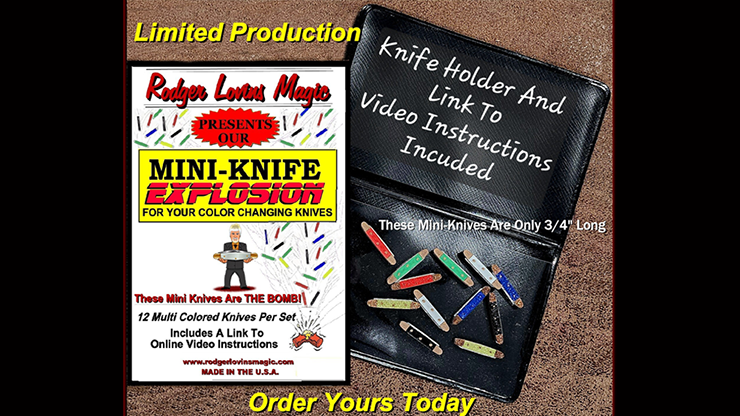 Mini- Knife Explosion by Rodger Lovins product video — 52Kards
