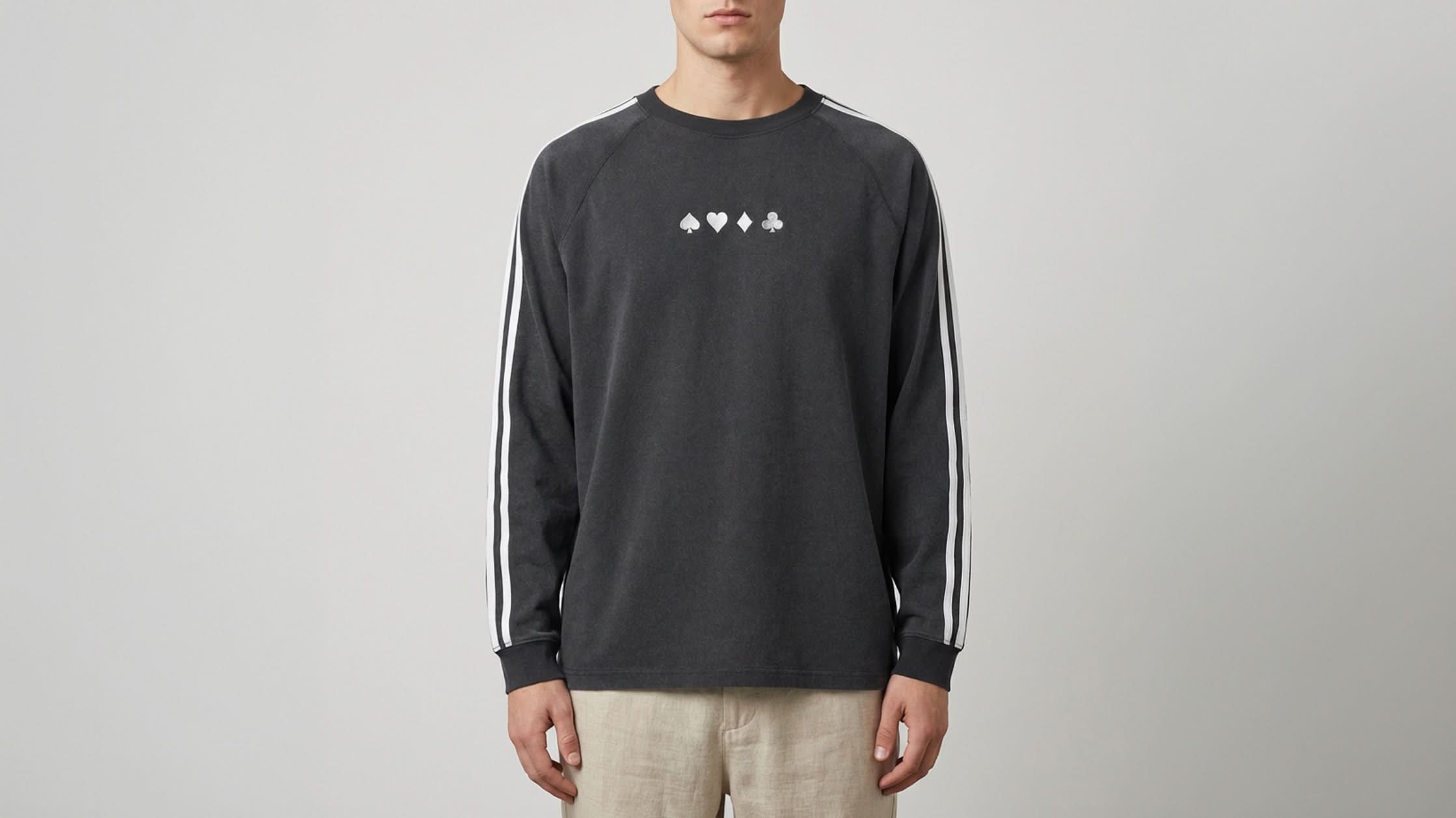 'CHSD' Snow Washed Tape Sweatshirt