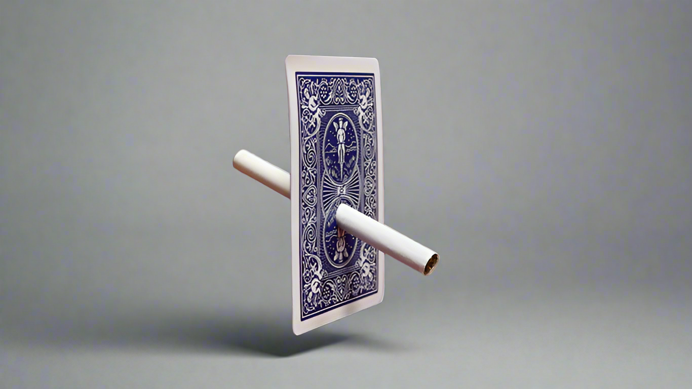 Cigarette Through Card