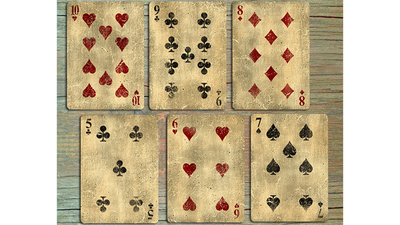 Six Bicycle Vintage number cards arranged in two rows