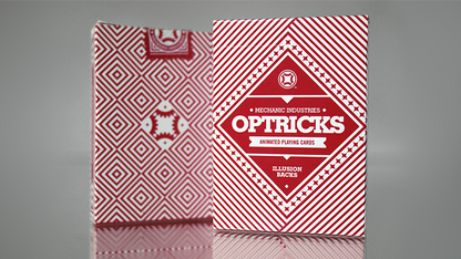 Red Mechanic Optricks - Playing Cards and Magic Tricks - 52Kards