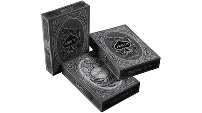 Open ARISTO Steampunk tuck box beside two closed tuck boxes