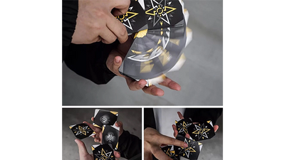 Montage of a card spring and multi-packet flourishes with Cardistry Fanning Yellow cards