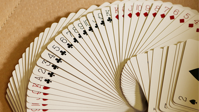 Bicycle Capitol deck spread face up in a wide fan
