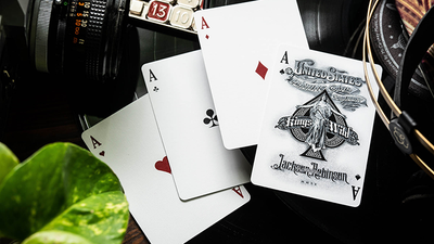 Four Bicycle Scarlett Aces arranged in an overlapping spread