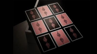 Black and pink Casino Femme Fatale card backs arranged in a rectangular grid