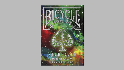Front of the Bicycle Stargazer Nebula tuck box with a cosmic spade design