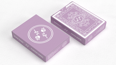 Front and back of two Black Roses Lavender tuck boxes