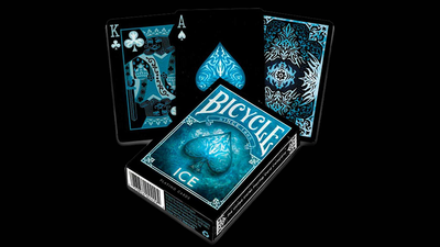 Bicycle Ice tuck box with King of Clubs, Ace of Spades, and ornate card back