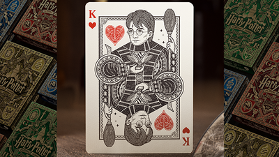 Harry Potter King of Hearts featuring Harry with the Golden Snitch and Nimbus 2000