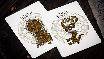 The Keys of Solomon: Golden Grimoire Playing Cards by Riffle Shuffle