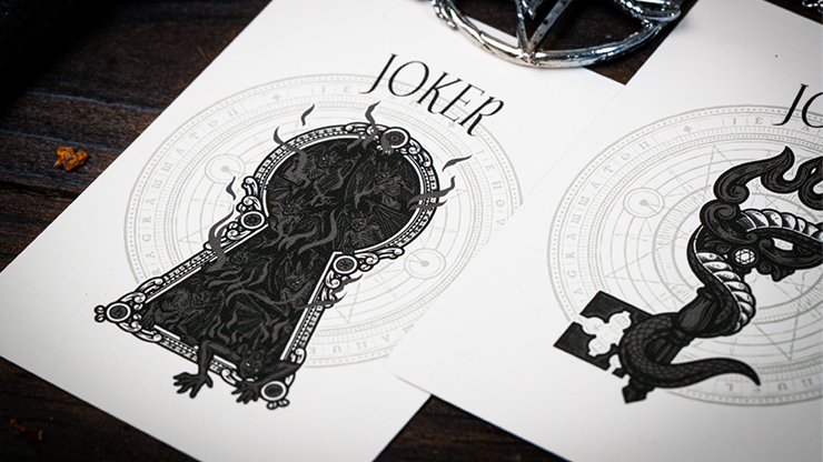 The Keys of Solomon: Silver Spirituum Playing Cards by Riffle Shuffle